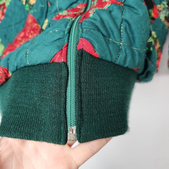 VTG Quilt Coat Holiday Event Piece Art To Wear Festive Chunky Christmas‎ Chore - Picture 6 of 16